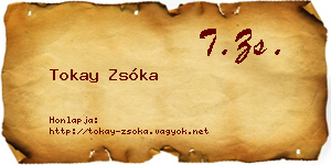 Tokay Zsóka névjegykártya