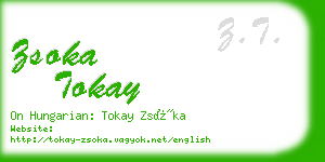 zsoka tokay business card